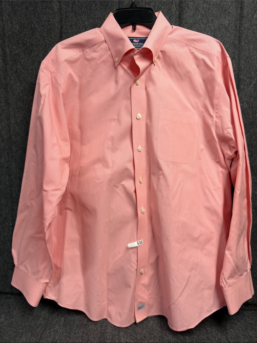 Vineyard Vines Pink Micro-Check Button-Down Dress Shirt